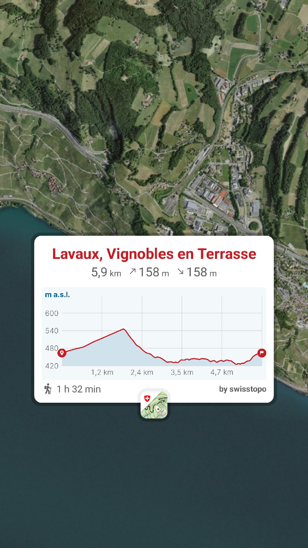 swisstopo Lavaux, Cully, Vevey, St-Saphorin, Vignoble en Terrasse, Le Dézaley, parcours GPS, tracé gpx, randonnée, Suisse-Rando, vaud-rando, Vaud rando