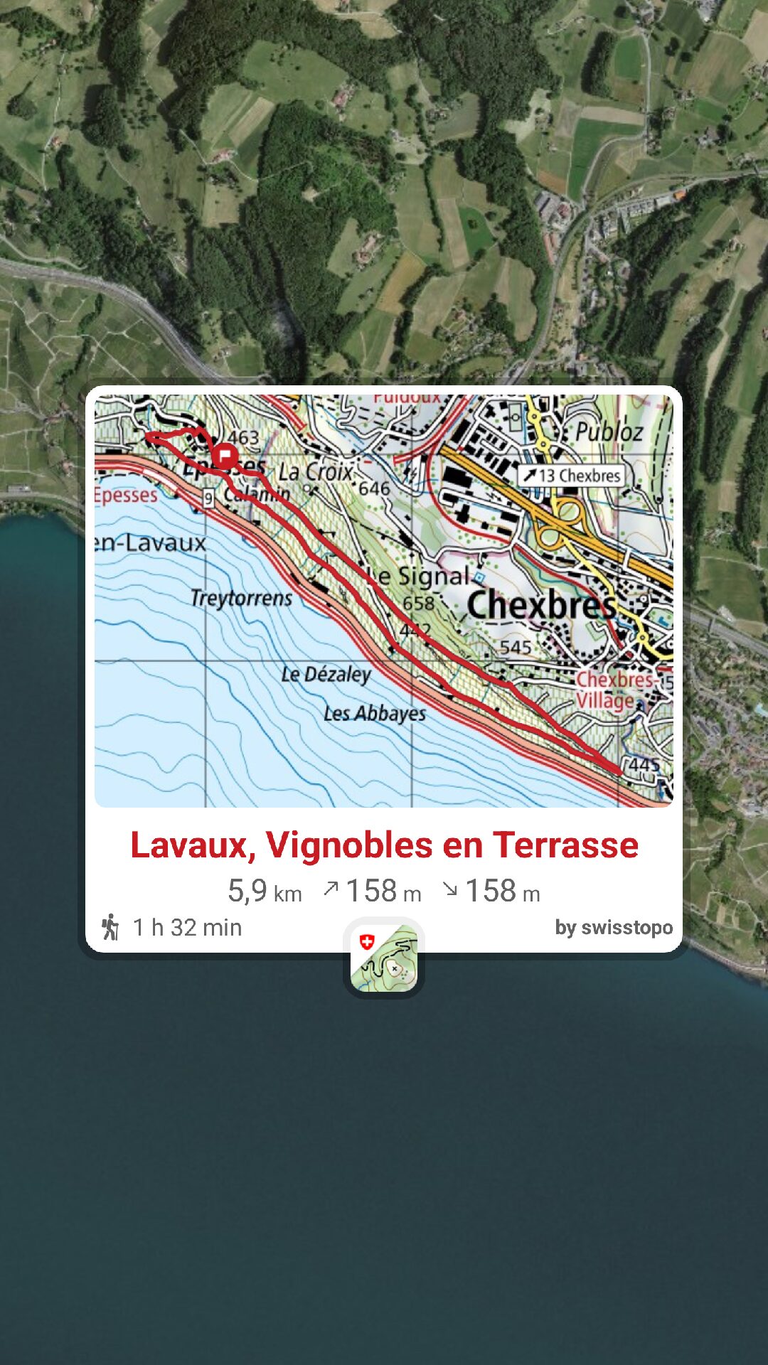 swisstopo2 Lavaux, Cully, Vevey, St-Saphorin, Vignoble en Terrasse, Le Dézaley, parcours GPS, tracé gpx, randonnée, Suisse-Rando, vaud-rando, Vaud rando
