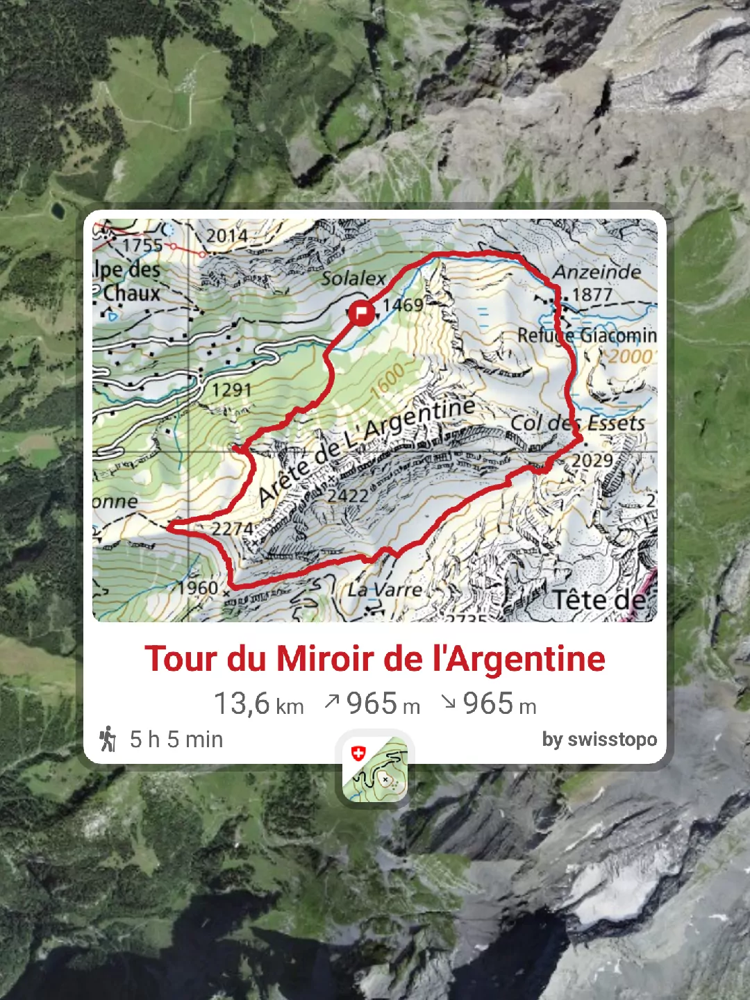 Tour du Miroir de l'Argentine – Randonnée à Bex Paysage de montagne sur le Tour du Miroir de l'Argentine, randonnée au-dessus de Bex dans le canton de Vaud